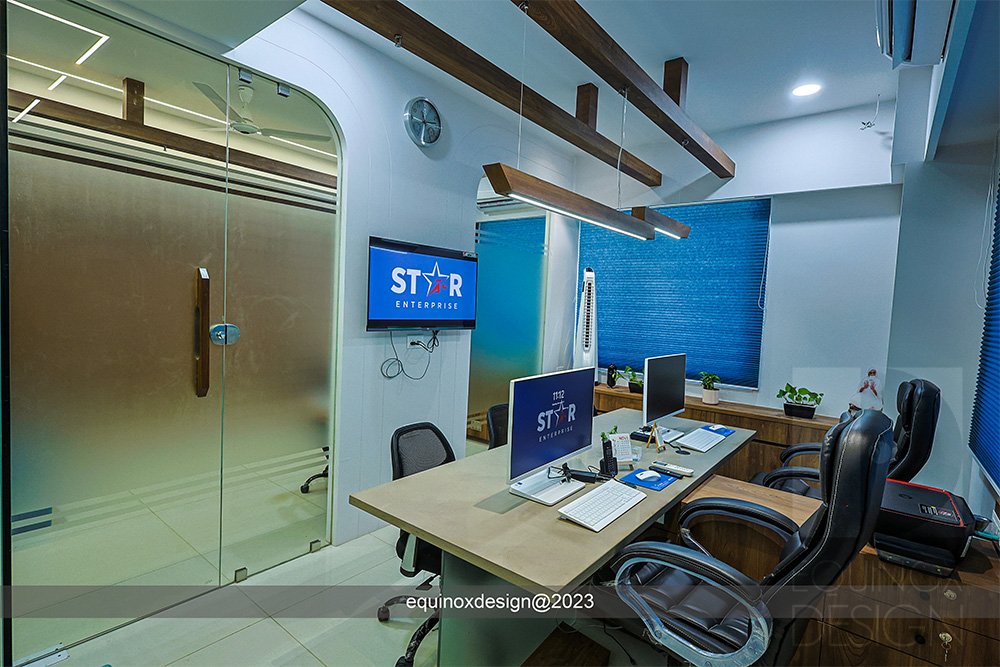 Star Enterprise Office / Workspace Equinox Design | Architect & Interior Design by Ar. Naisargi Dave Zankar in Rajkot, Gujarat, India Star Enterprise Office / Workspace Equinox Design | Architect & Interior Design by Ar. Naisargi Dave Zankar in Rajkot, Gujarat, India